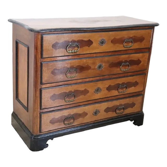 Antique Chest of Drawers with Walnut Inlay, 17th Century For Sale