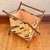 Vintage Midcentury Sewing Knitting Yarn Caddy Basket With Wooden Folding Frame For Sale - Image 4 of 9