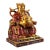 Late 19th Century Cloisonné Gilt Bronze God of Wealth Figure, 4400g, 12" Tall For Sale