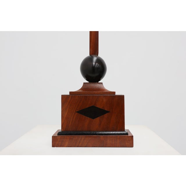Wood Table Crucifix with Carved Wooden Corpus on Ball and Plinth, Belgium, 1900s For Sale - Image 7 of 12