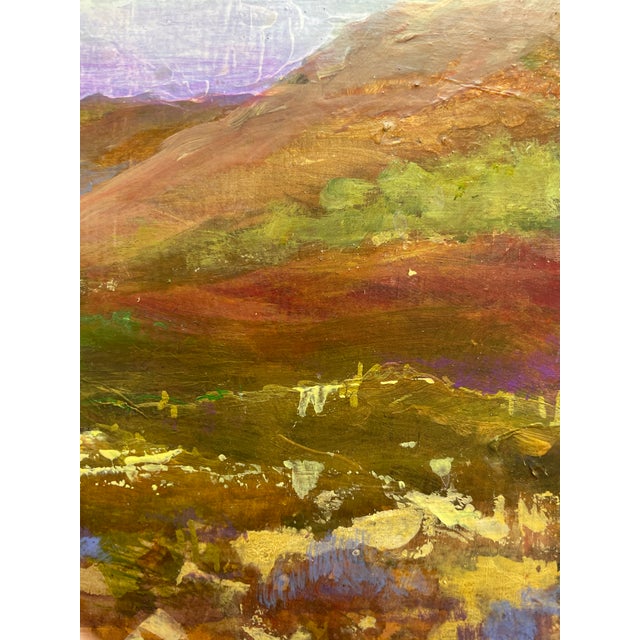 Wood Original Landscape Painting. Acrylic Paint and Textural Materials on Board. For Sale - Image 7 of 12