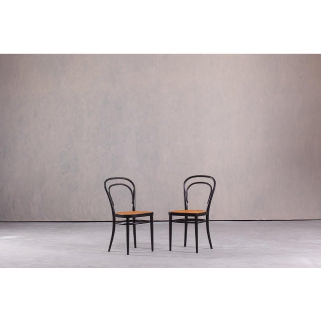 Vintage No. 214 Chairs from Thonet, Austria, 1970s, Set of 2 For Sale - Image 11 of 11