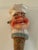Charming vintage figural chef bottle pourer featuring a smiling chef head rendered in painted hard plastic with cork...
