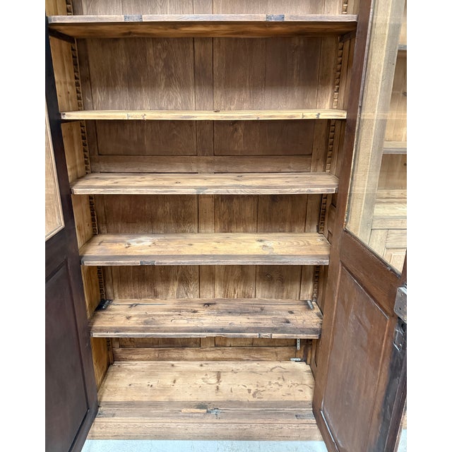 Large Antique Oak Bookcase, 1890s For Sale - Image 6 of 18