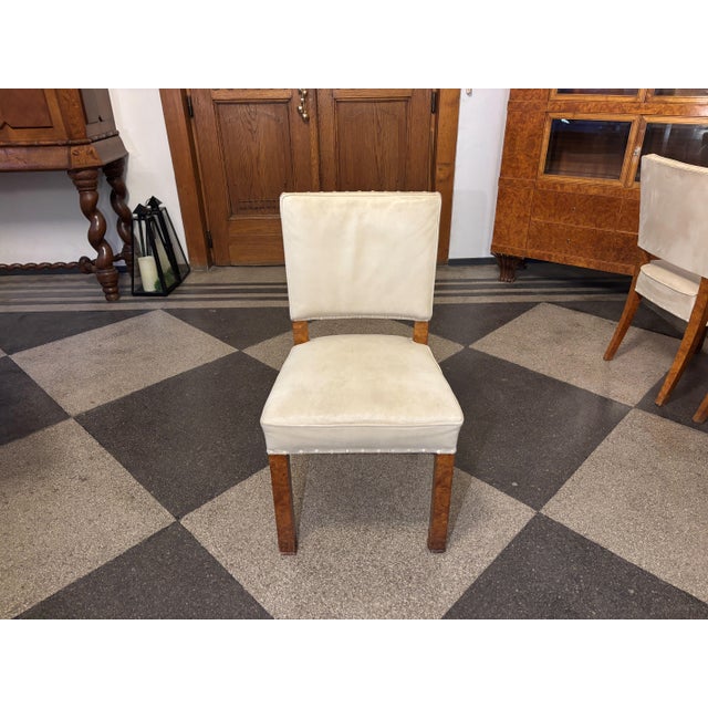 Art Deco Dining Table and Chairs in Birds-Eye Maple, 1920s, Set of 9 For Sale - Image 11 of 13