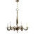 Decco Chandelier in Brass Finish For Sale