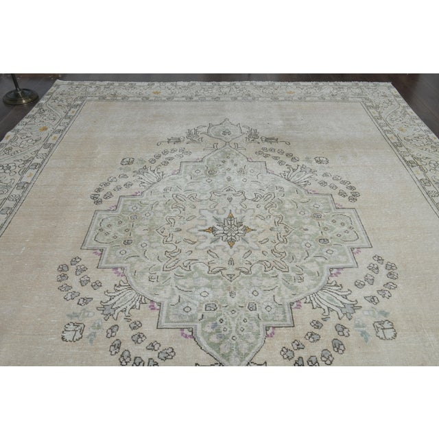 1970s Vintage Persian Handmade Wool Cotton Orange Area Rug For Sale - Image 11 of 11