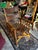 Wood Wooden and Leather Handmade Rocking Chair With Costa Rica Birds Design For Sale - Image 7 of 12