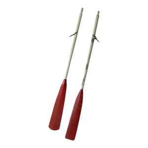 Vintage Painted Wooden Oars Pair