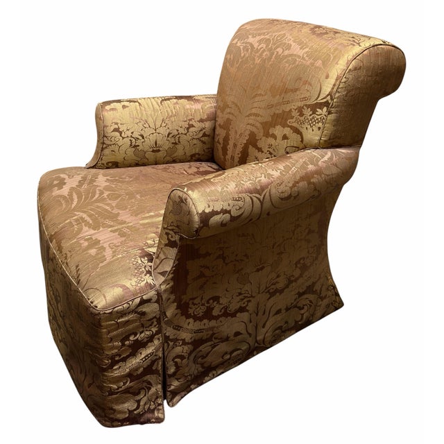 English Rose Tarlow Melrose House Fully Upholstered Swivel Club Chair For Sale - Image 3 of 7