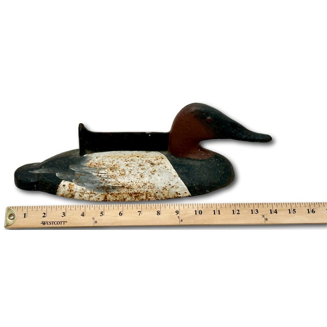 Very Rare & Unusual Antique Figurative Cast Iron Duck Decoy Motif Front Porch Boot Scraper - Circa 1920s For Sale - Image 16 of 18