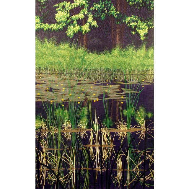 Gordon Mortensen "Bullhead Lily" Signed & Numbered Woodcut Art Print For Sale