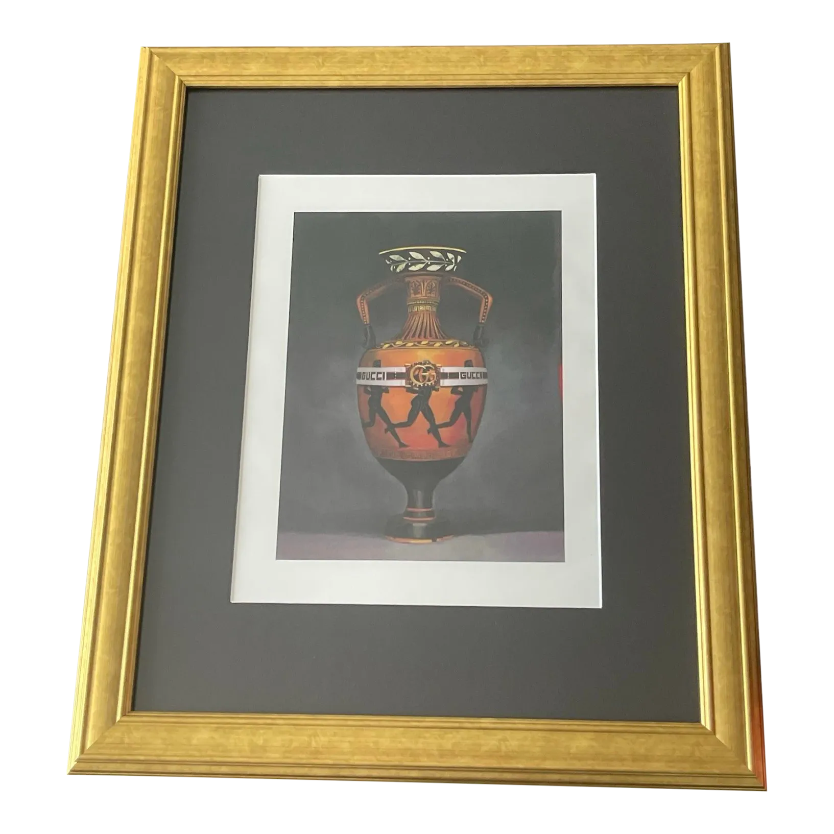 Authentic Gucci Lithograph Fashion Advertisement, Framed