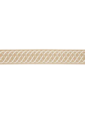 Scalamandre Helix Embroidered Tape, Linen Fabric