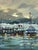 Oil Painting Ships at the Dock in a Calm Sea Yuriy Suprunchuk For Sale - Image 10 of 11