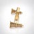 Mid-Century Modern Tiffany & Co. Vintage 14k Yellow Gold Oil Well Derrick Tower Cufflinks, Pair For Sale - Image 3 of 12