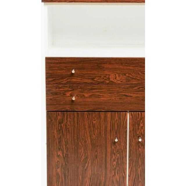 Mid-Century Deco Modern Formica Rosewood Cabinet For Sale - Image 4 of 5