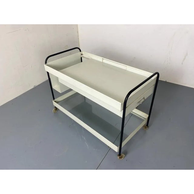 Modern Mid-Century Modernist Pilastro Side Table Serving Trolley by Coen De Vries for Pilastro, 1950s For Sale - Image 3 of 13
