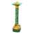 Rococo Marbleized Green Pedestal With Gold Leaf Details For Sale