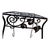 French Country Vintage Black Metal Vine & Leaf Garden Plant Stand or Petite Accent Table For Sale - Image 3 of 7