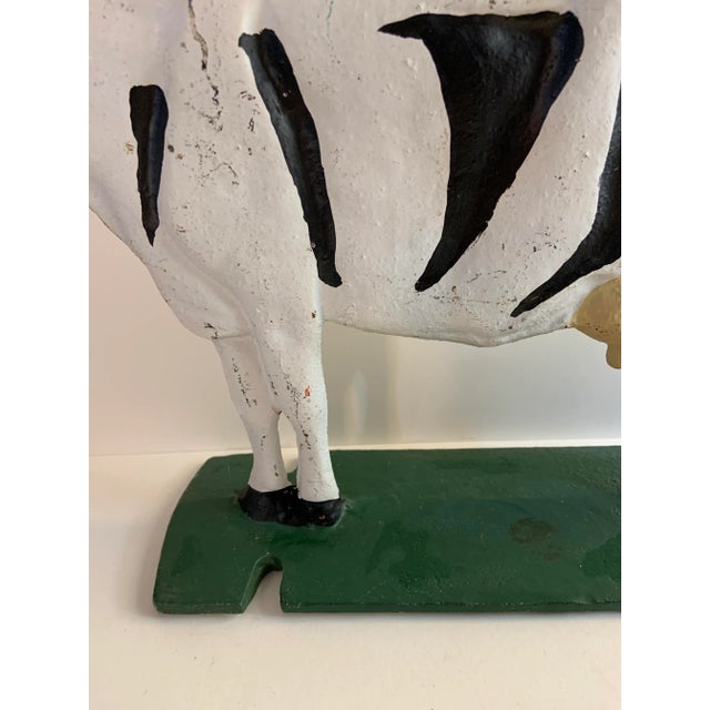 Vintage 1960s Cast Iron Cow Doorstop For Sale In New York - Image 6 of 10