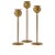 Swedish Brass Candleholders by Pierre Forsell for Skultuna, 1960s, Set of 3 For Sale