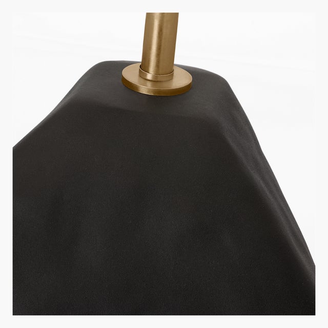 Contemporary Hable by Visual Comfort Studio Hable Sybert Table Lamp in Rough Black Ceramic For Sale - Image 3 of 6