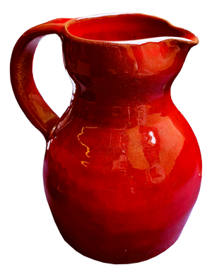 Large French Oxblood Ceramic Pitcher by Max Idlas, 1960s