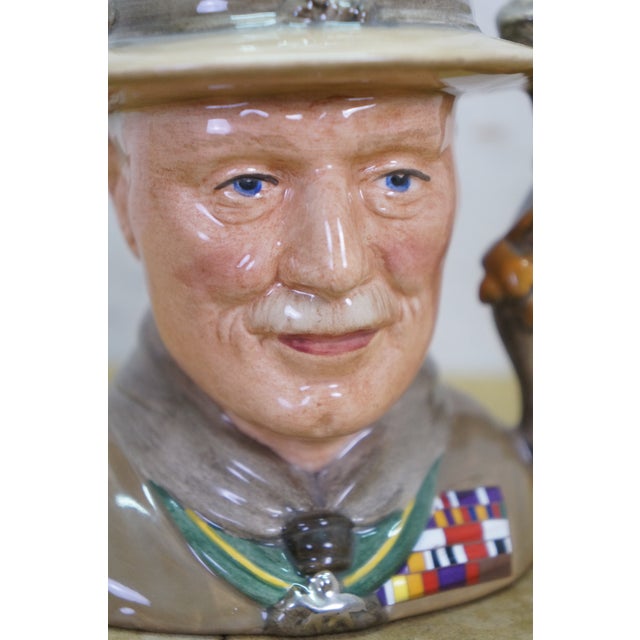 1990s 1990s English Royal Doulton Lord Baden-Powell Boy Scout Founder Toby Character Jug For Sale - Image 5 of 12