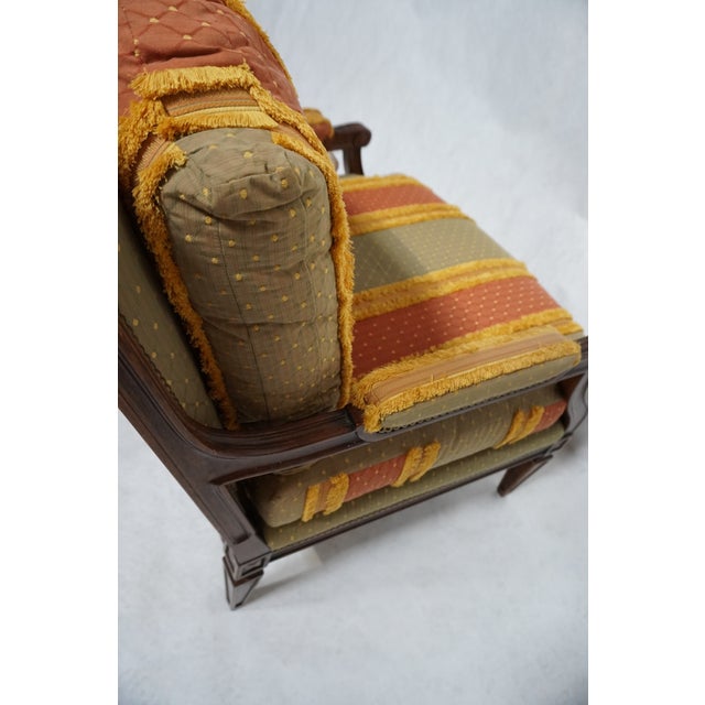 1990s William Switzer Louis XVI Continental Custom Upholstered Armchair For Sale - Image 14 of 18