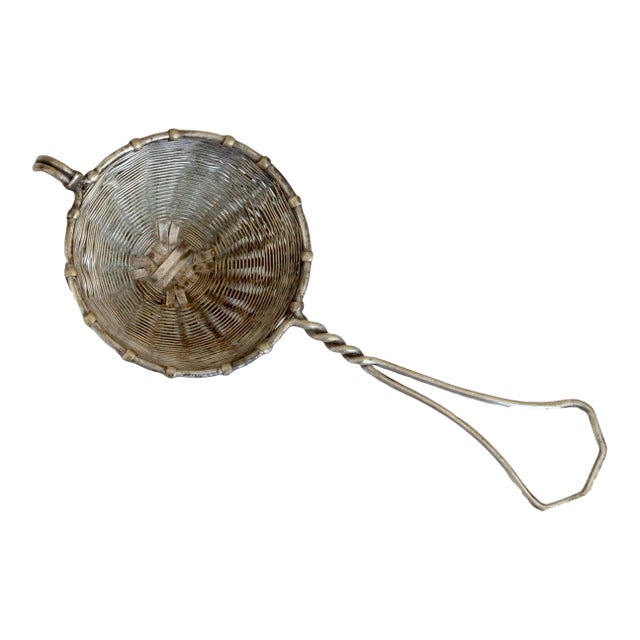 German Silver-Plated Tea Strainer For Sale