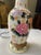 Vintage Chinoiserie Porcelain Table Lamp, Hand-Painted Floral Motif, Gold Accents, Ornate Brass Details, Traditional Asian-Inspired Decor For Sale - Image 10 of 12