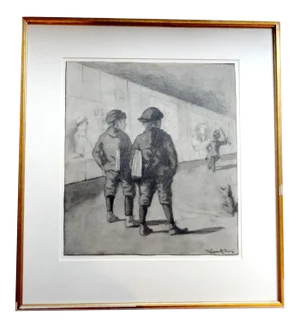 Robert Emmett Owen Early 20th Century Figurative Pencil Drawing