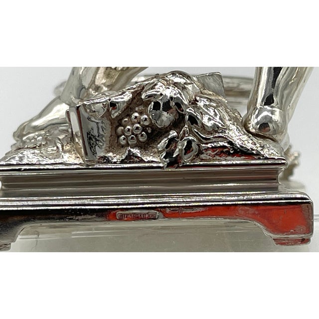 French 19th C. Christofle Silvered Bronze Putti & Crystal Centerpieces - a Pair For Sale - Image 3 of 12