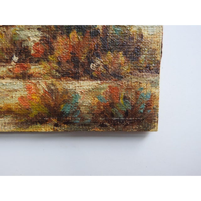 Rustic European Small Mid 20th Century Desert Palm Trees Landscape Painting For Sale - Image 3 of 7