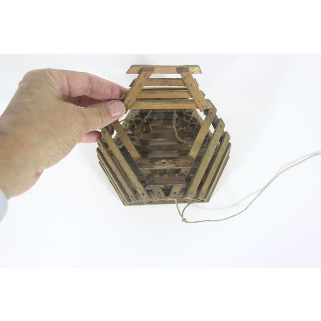 Vintage Miniature Wood Lobster Trap For Sale - Image 9 of 11
