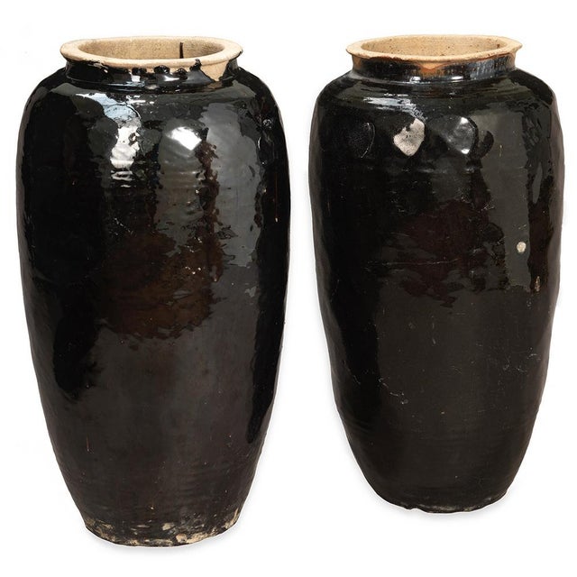 Black Tall Vintage Black Earthenware Jar, 1920s For Sale - Image 8 of 8