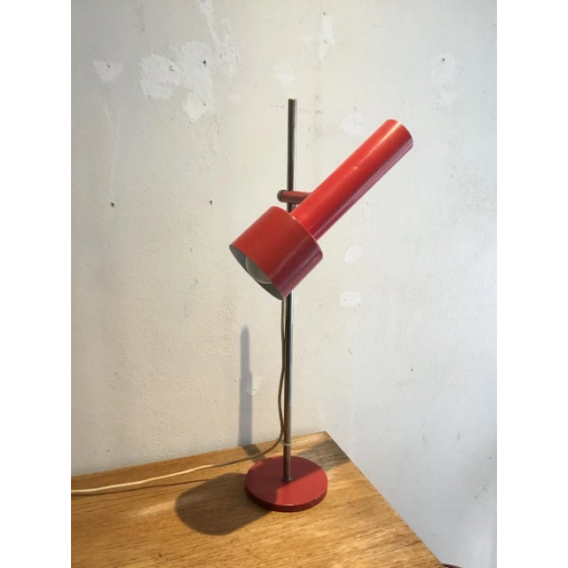 Red Large Vintage Desk Lamp For Sale - Image 8 of 10