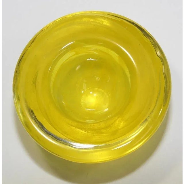 1990s 1990s Kosta Boda Yellow Crystal Candle Holder by Anna Ehrner For Sale - Image 5 of 13