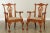 High Quality American Made Hand Crafted Pair Chippendale Style Armchairs