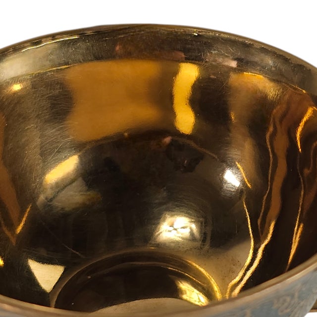 Mid 20th Century Exquisite Hutschenreuther Rococo Demi Tasse Cup & Saucer – Turquoise & 24k Gold For Sale - Image 5 of 11