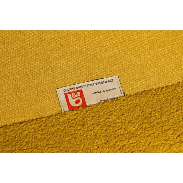 Lounge Chairs in Yellow Bouclé from Salotti B&T, Italy, 1970s, Set of 2 For Sale - Image 16 of 17
