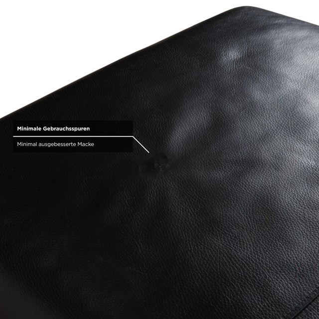 Model 1600 Ottoman in Black Leather from Rolf Benz For Sale - Image 4 of 10