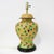 Pair of Hand-Painted Spotted Yellow Ceramic Table Lamps For Sale - Image 4 of 12