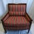 Wood Baker Marquis Style Striped Upholstery Arm Chair Club Chair Mahogany Frame For Sale - Image 7 of 7