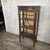Textile Antique Edwardian Mahogany-Toned Glazed Display Cabinet, 1890s For Sale - Image 7 of 11
