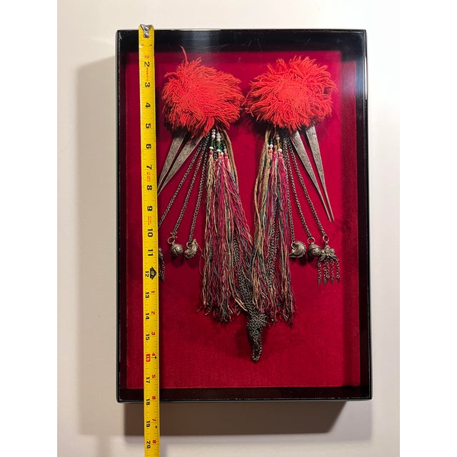 Metal Vintage Yao Ethnic Woman’s Hair Pins Ornament Hoa Binh Area, North Vietnam For Sale - Image 7 of 9