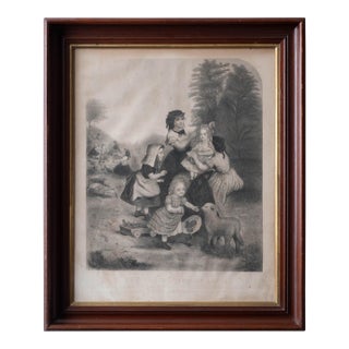 The Spring Time of Life Engraving by G. Bather, c.1868 For Sale