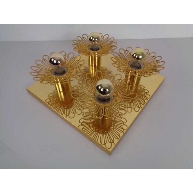 Space Age Gilt Brass Sconce by Joseph Brumberg, Germany, 1960s For Sale - Image 11 of 17