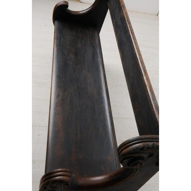 Antique Swedish Rustic Pine Bench For Sale - Image 11 of 16